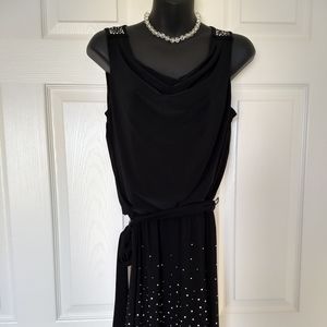 WHBM Embellished Sleeveless Belted Dress Cocktail